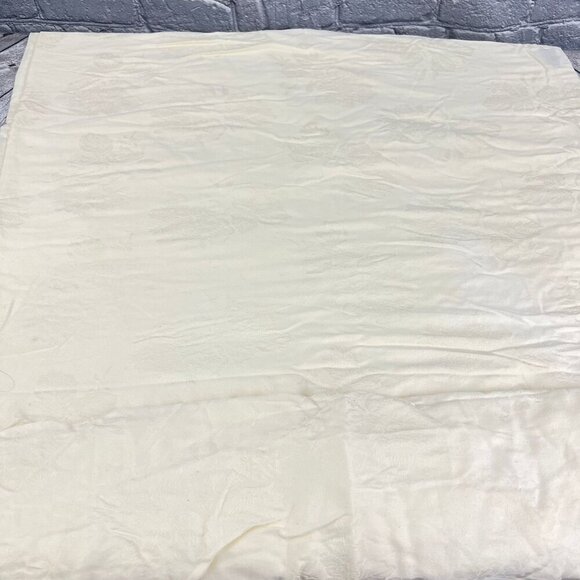 RALPH LAUREN Vintage King  Flat  Sheet TAN Cream  AVERY Floral Damask - Picture 2 of 5